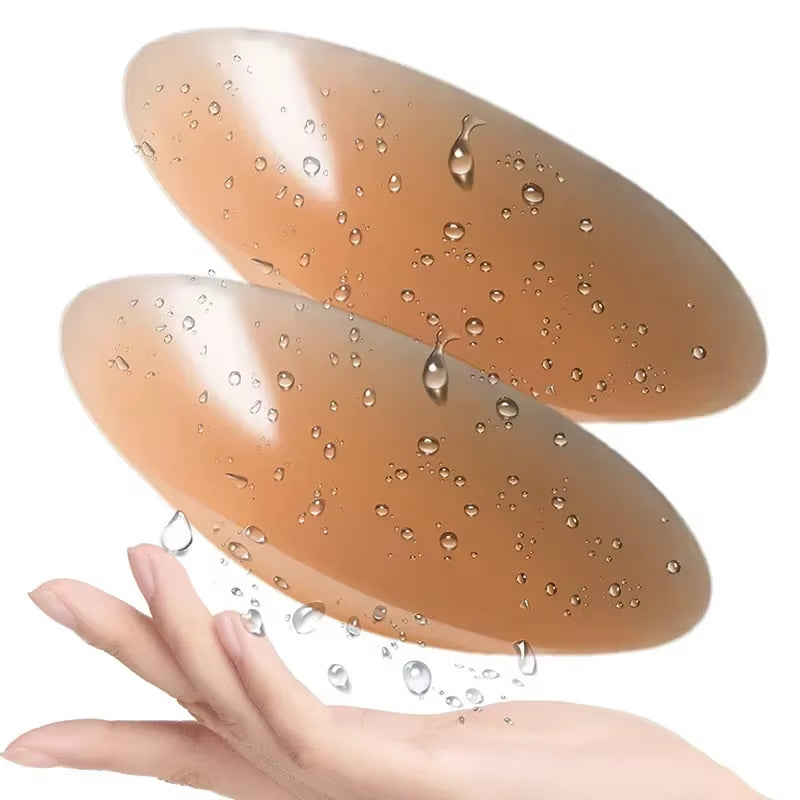 2Pcs Reusable Invisible Silicone Nipple Cover Self Adhesive Breast Chest Bra Pasties Pad Mat Stickers Accessories Bra Padding